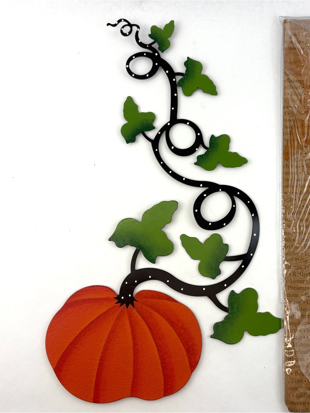DEMDACO Carol Roeda Embellish Your Story Pumpkin and Vine Metal Magnet 13987